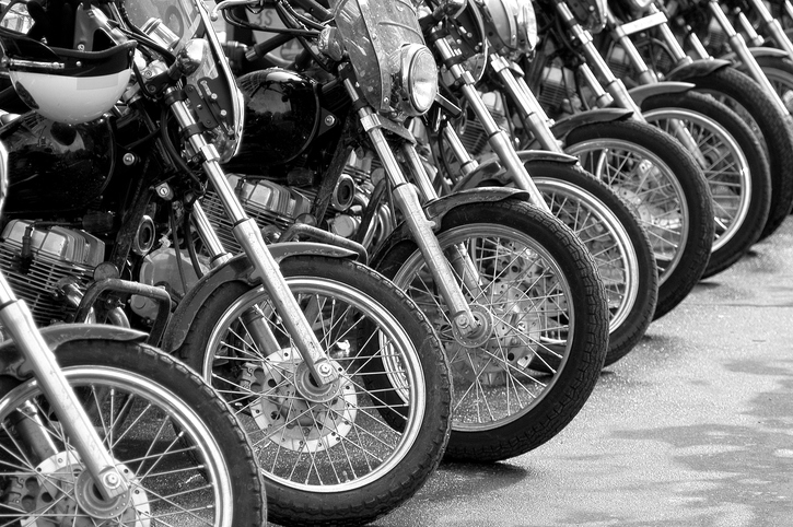 image of motorcycles in a row