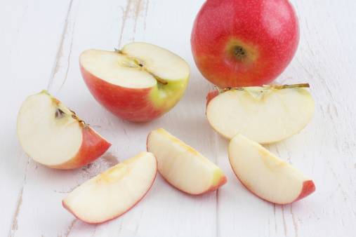 image of cut up apple